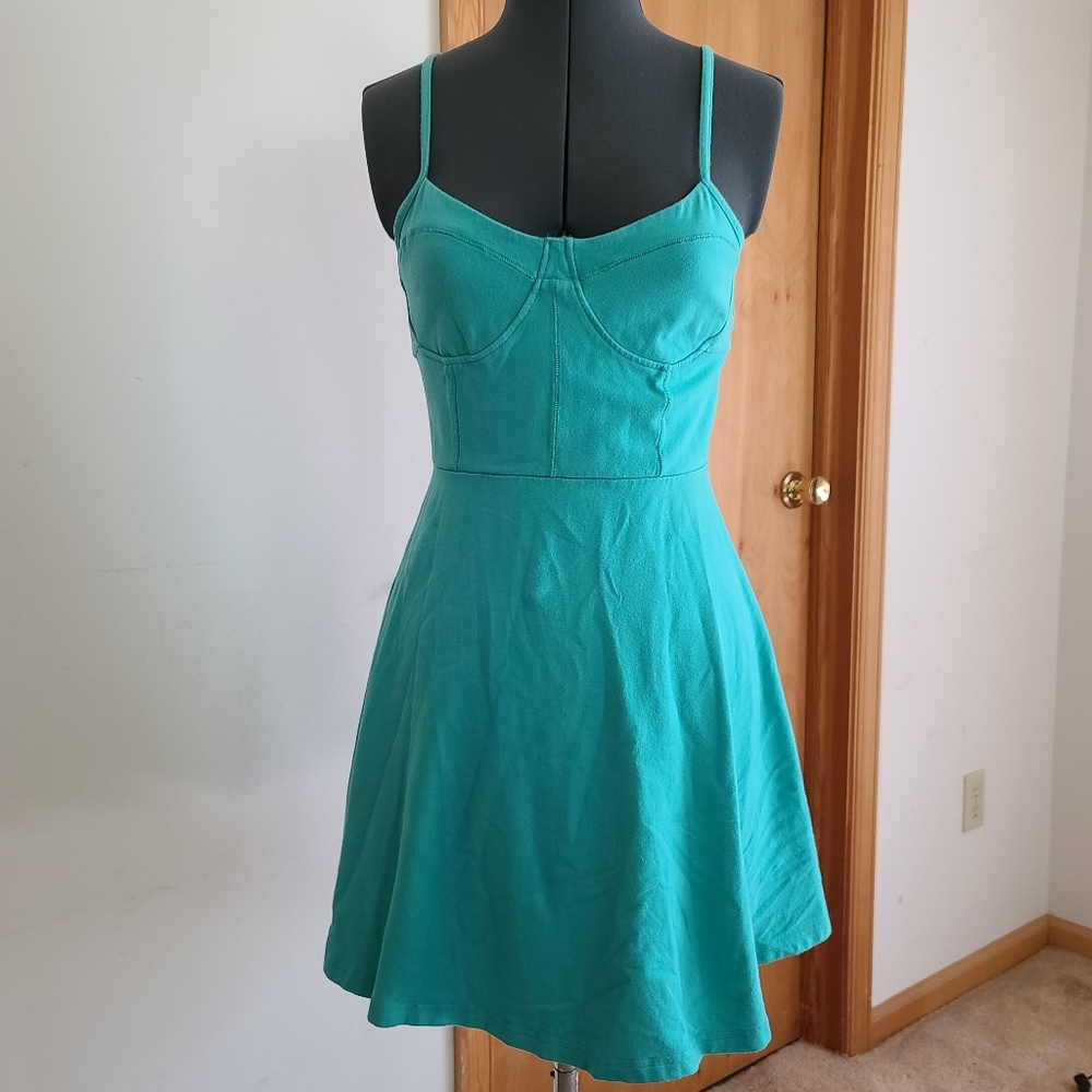 Express Green Sundress Mini Dress